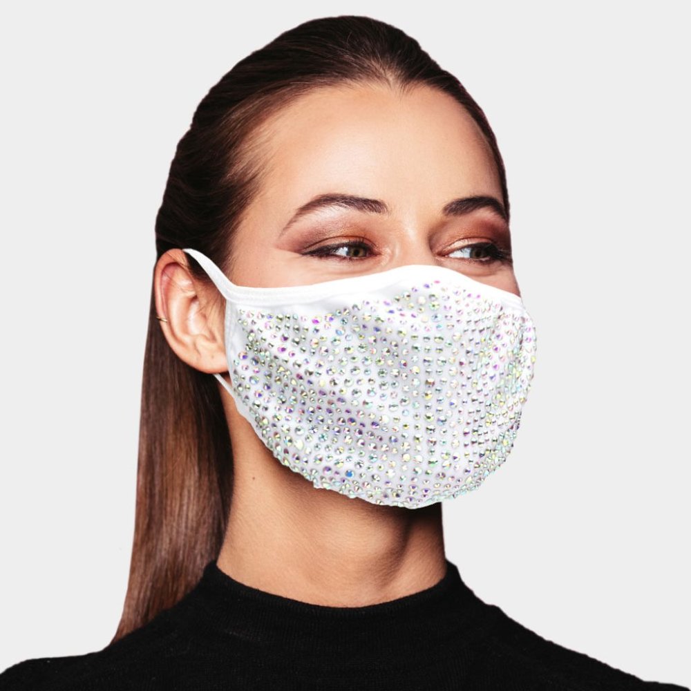 Stone Studded Fashion Mask